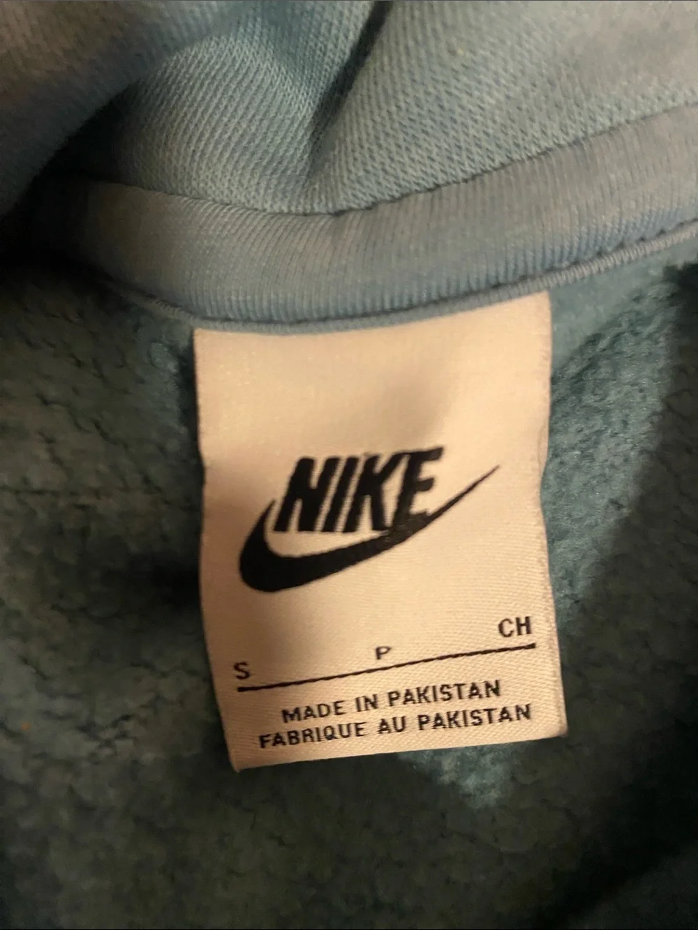 Nike Light Blue Pullover Hoodie with Chest Swoosh